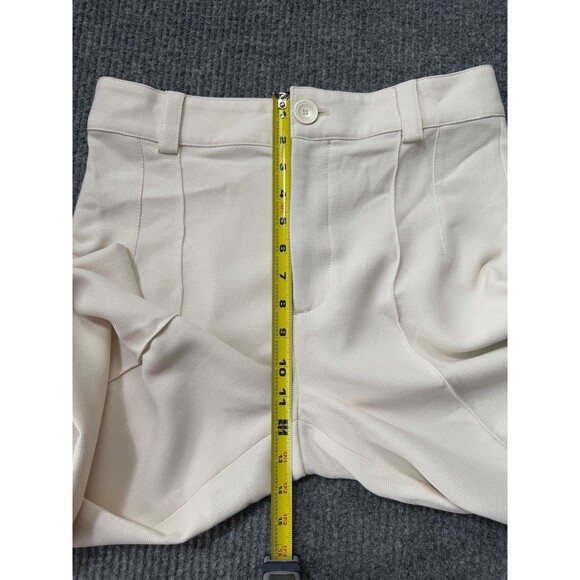 ZARA Womens Size Medium Pants Beige Cream High Waist Pleated Straight Leg - Picture 9 of 10